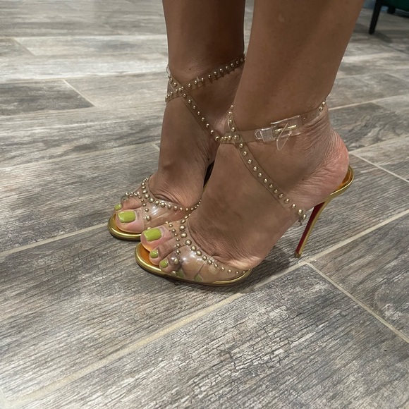Christian Louboutin gold heels - Picture 1 of 7